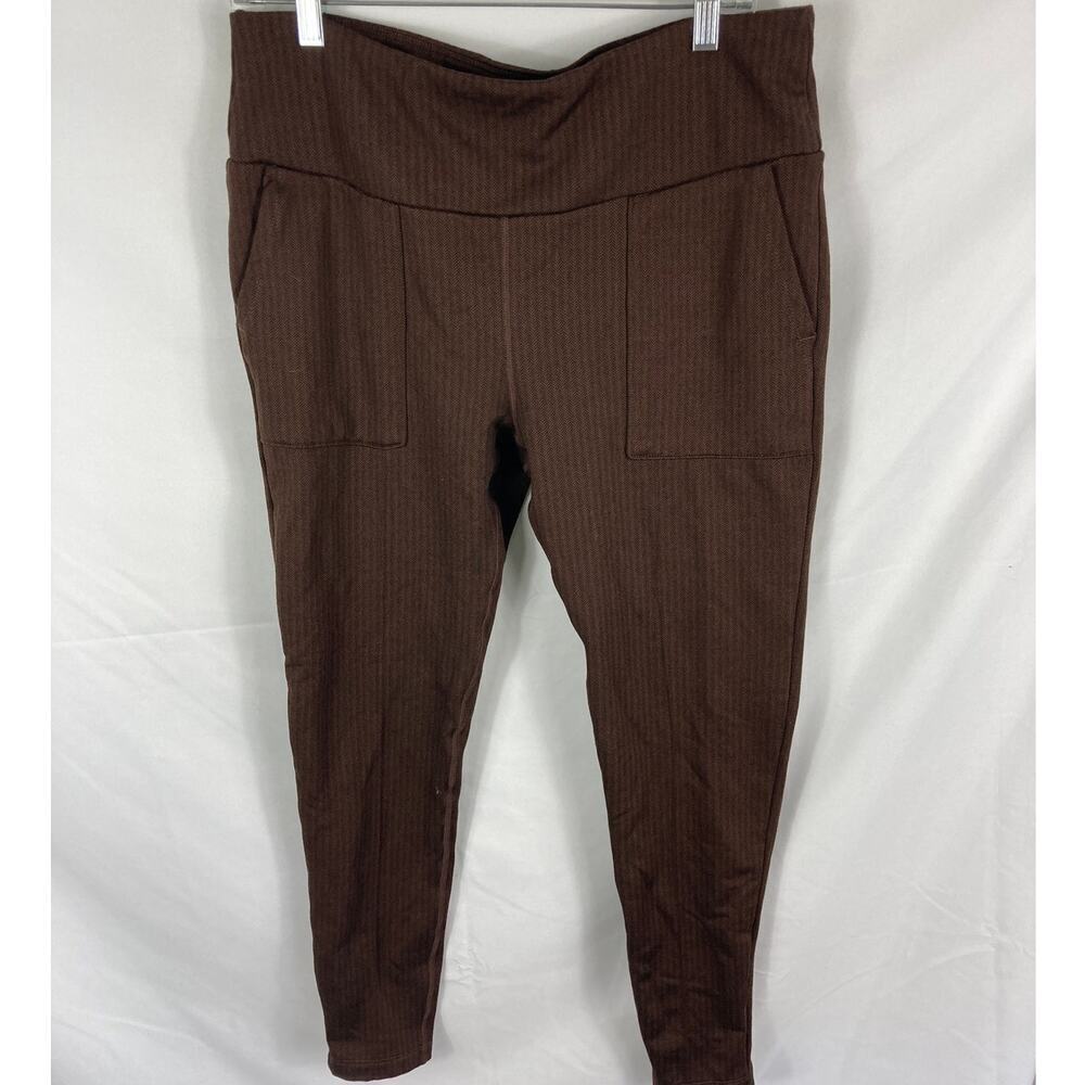 Mondetta Brown Pull On Patterned Legging Pant Size XL